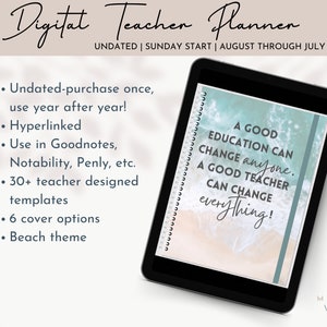 Digital Teacher Planner Goodnotes | Undated Digital Planner for Teachers | Goodnotes Digital Teacher Planner