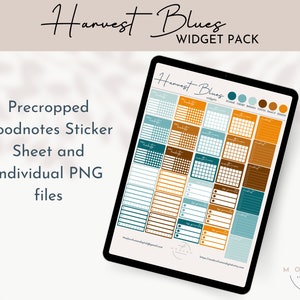 Fall Digital Sticker Book | Goodnotes Precropped Stickers | Goodnotes Sticker Book | Planner Widgets | Modern Digital Widget Stickers