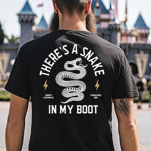 Snake In My Boot Camicia da uomo Bella Canvas Camicia Disney per uomo Camicia Toy Story per ragazzi Camicia Woody Toy Story per uomo
