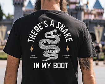 Snake In My Boot Men's Bella Canvas Shirt Disney Shirt for Men Toy Story Shirt for Guys Woody Toy Story Shirt for Men