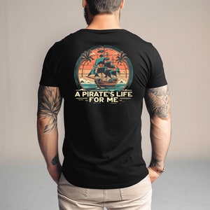Disney T-shirt for Men Pirates of the Caribbean Disney T-Shirt for Men Pirates Life Tee Shirt Men&#39;s Disney Tshirt