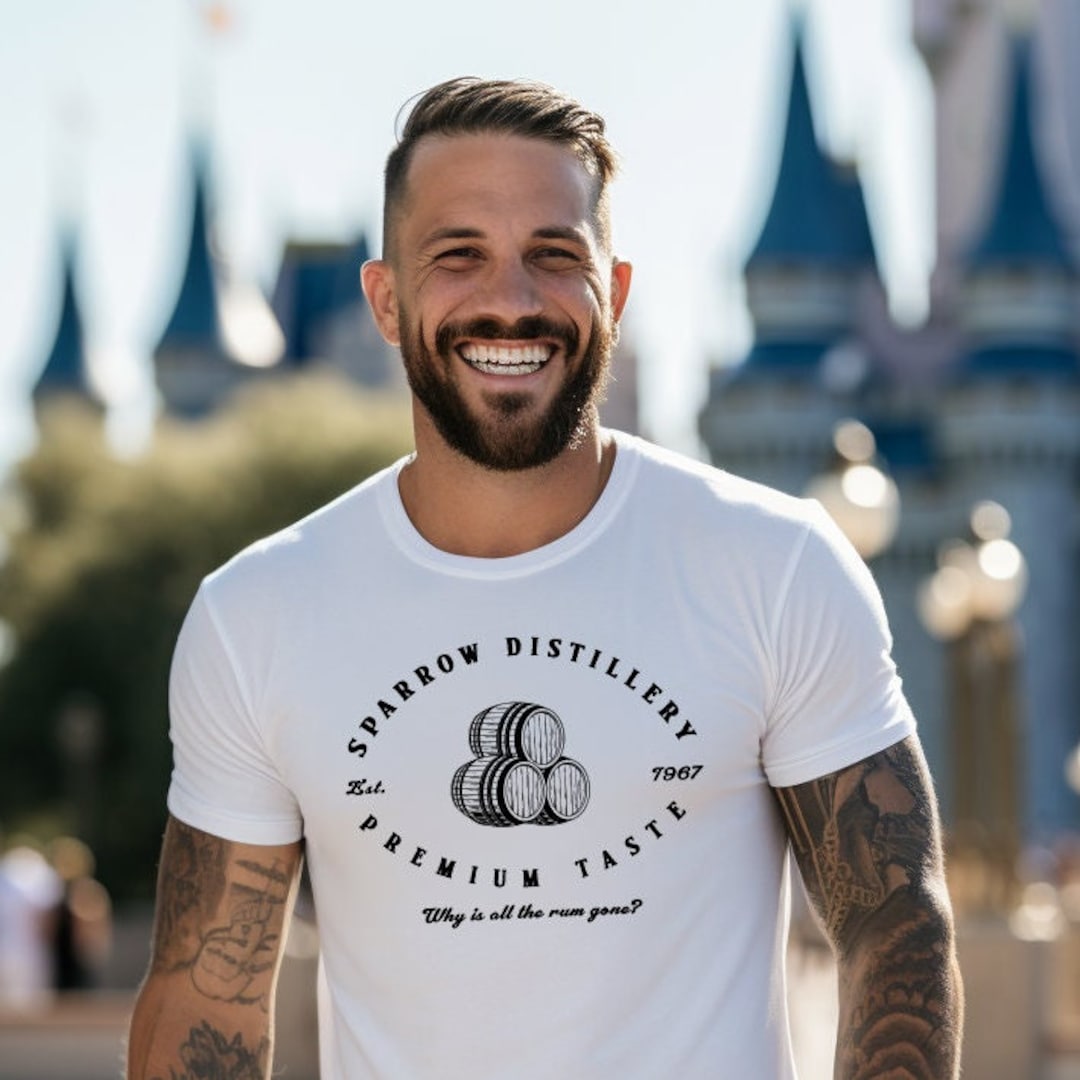 Jack Sparrow Men's Shirt Rum Gone Shirt Disney Men's Shirt Disneyland