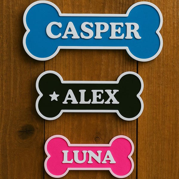 Dog Bone Name Sign, Custom Dog Crate, Personalized Dog Name Sign, Pet Name Plate, Dog House Sign, Kennel Sign