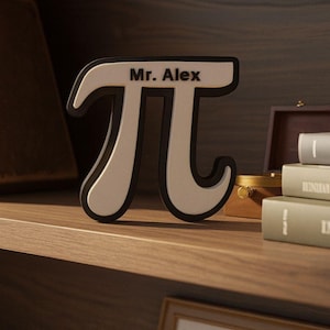 Decoración de escritorio con el símbolo de Pi, regalo para amantes de las matemáticas, regalo personalizado para profesores, decoración para el Día de Pi