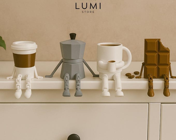Coffee Lovers Gift, Coffee Decor, Coffee Corner Decor, Funny Coffee Figurine, Coffee Station Decor, Coffee Shop Decor, Coffee Bar Figurine
