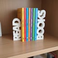 Read & Books Bookends, Decor For Book Lovers, Library Decor Book Display Stand, Book Lover Gift