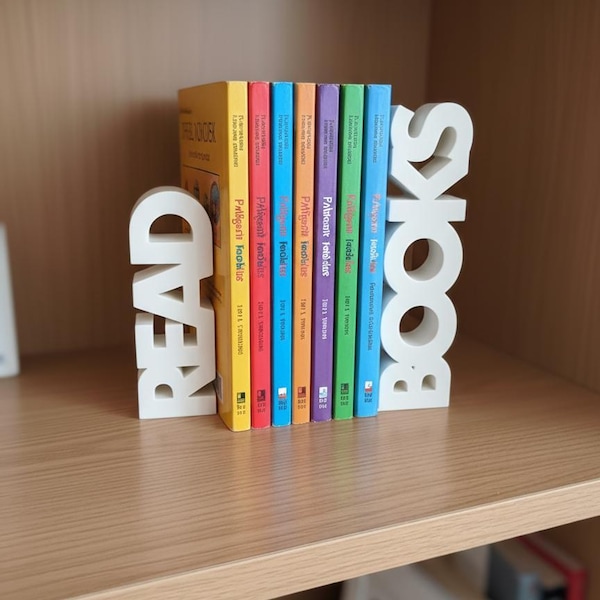 Read & Books Bookends, Decor For Book Lovers, Library Decor Book Display Stand, Book Lover Gift