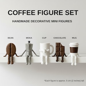 Coffee Lovers Gift, Coffee Decor, Coffee Corner Decor, Funny Coffee Figurine, Coffee Station Decor, Coffee Shop Decor, Coffee Bar Figurine image 2
