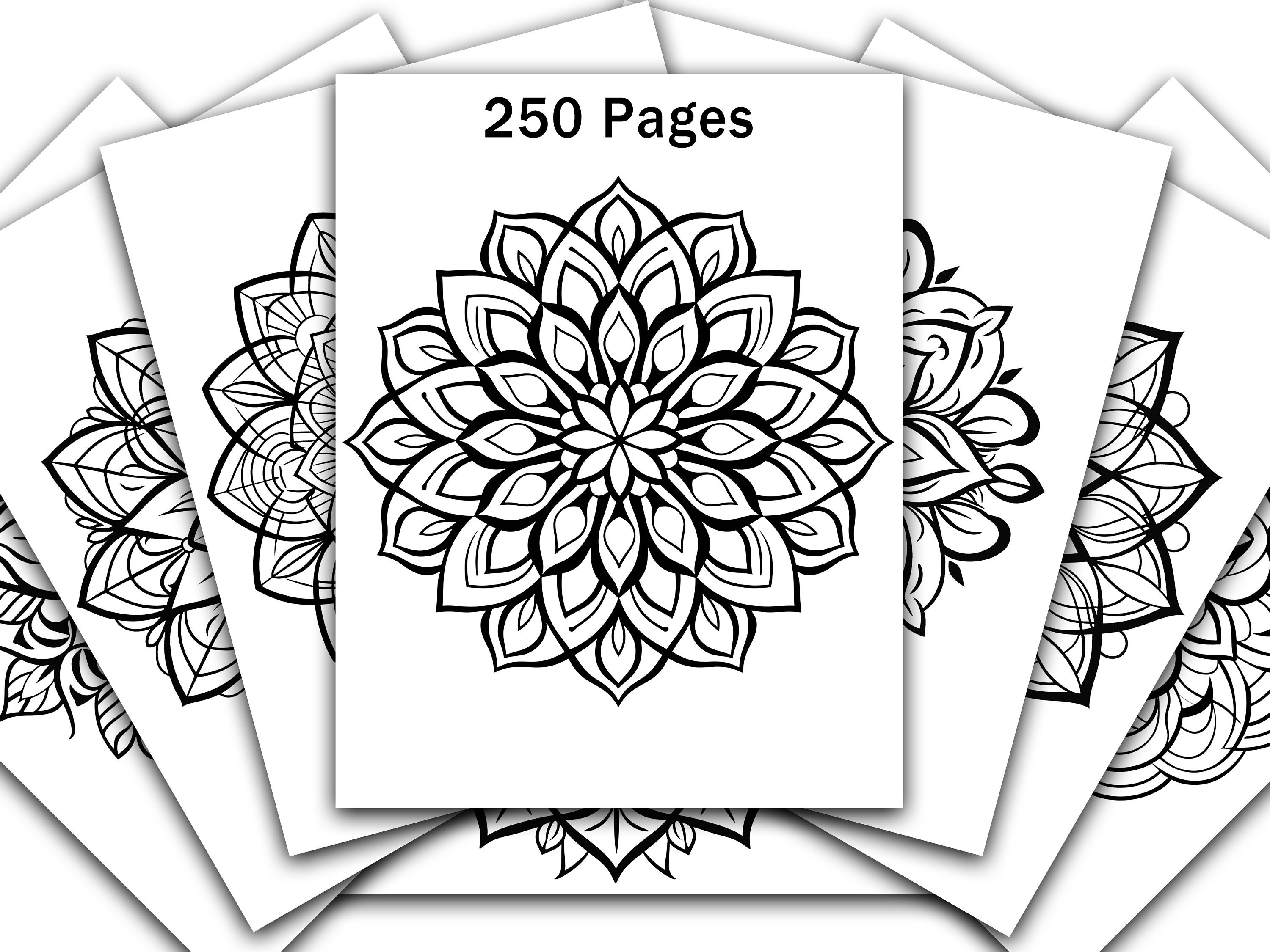 100 Magnificent Mandalas: an Adult Coloring Book With More Than 100 Mandala  Coloring Pages printable PDF / Instant Download 