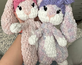 Crochet Bunny Lovey Snuggler