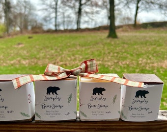 Handmade, natural, organic 4 oz. bear tallow soap fat bar