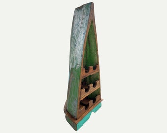 Handmade Balinese Small Teak Boat Shelf - Rustic Reclaimed Wood Decor | Artisan-Crafted, Eco-Friendly Storage