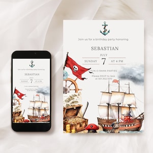Pirate invitation Template