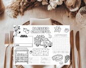 Thanksgiving Coloring Placemat: Kids' Activity Table Mat (Digital Download)