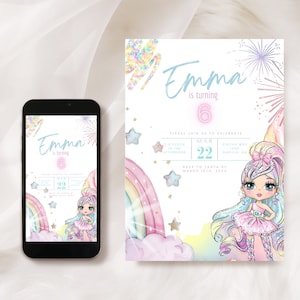 Editable Baby Doll Birthday Invitation: Lol Theme (Digital Invite)