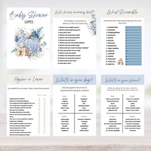 Pumpkin Baby Shower Games Bundle | Fall Baby Shower | Fall Game Bundle | Pumpkin Baby Shower Games Printable | Fall Shower Games