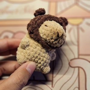 crochet capybara | keychain | mini capybara handmade plush