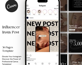 Instagram Post Templates, Canva, Social Media Kit (Digital Download)