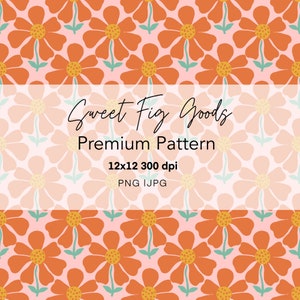 Floral Seamless Pattern, Summer BOHO Floral print, Pattern for Fabric and Sublimation