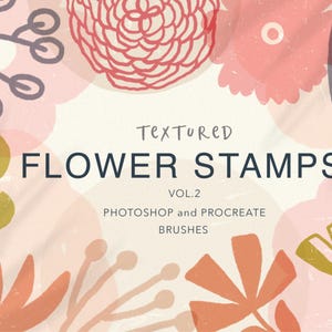 Procreate Flowers | Procreate Botanical | Procreate Abstract Flower Stamp Bundle | Floral Stamps | Procreate Brush | Spring Procreate Stamps