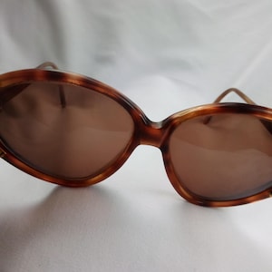 70s Vintage Ted Lapidus Oversized Tortoise Shell Oversized Sunglasses 1970s Ted Lapidus Sunglasses Tortoise Frame Only Square  main image 4