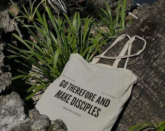 Bolso de lona Make Disciples: lleva la fe contigo a donde quiera que vayas.