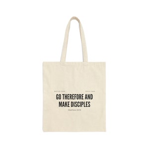 Sac fourre-tout en toile Make Disciples - Emportez Faith partout où vous allez