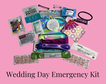 Personalized Wedding Day Emergency Kit | Bride Emergency Kit Gift | Bridesmaid Emergency Kit Gift | Party Kit | Wedding Day Gift |