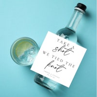 Spent Shot Labels Shot Bottle Label Templates, DIY Wedding Favors, Custom Labels for Mini ...