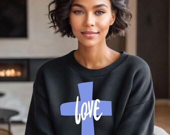 Love Clothing, Faith Sweatshirts, Christian Sweater, God Clothing, Religious Apparel, Jesus Saves, God is Love Clothing, Gift for all
