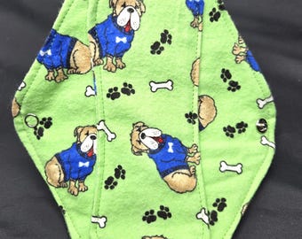 Reusable Cloth Panty Liners / Washable Pads (Bulldogs)