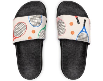Sandalias de tenis para mujer, regalo para tenista, chanclas para equipo de tenis, regalo de Navidad para tenistas, entrenador de tenis, idea de regalo de tenis para novia, mamá tenista