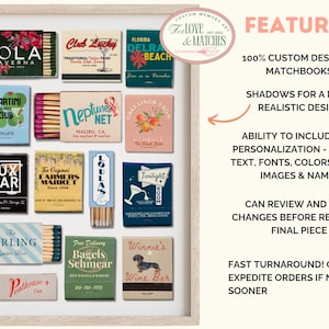 CUSTOM MATCHBOOK ART | Personalized Digital Matchbox Gift | Large ...