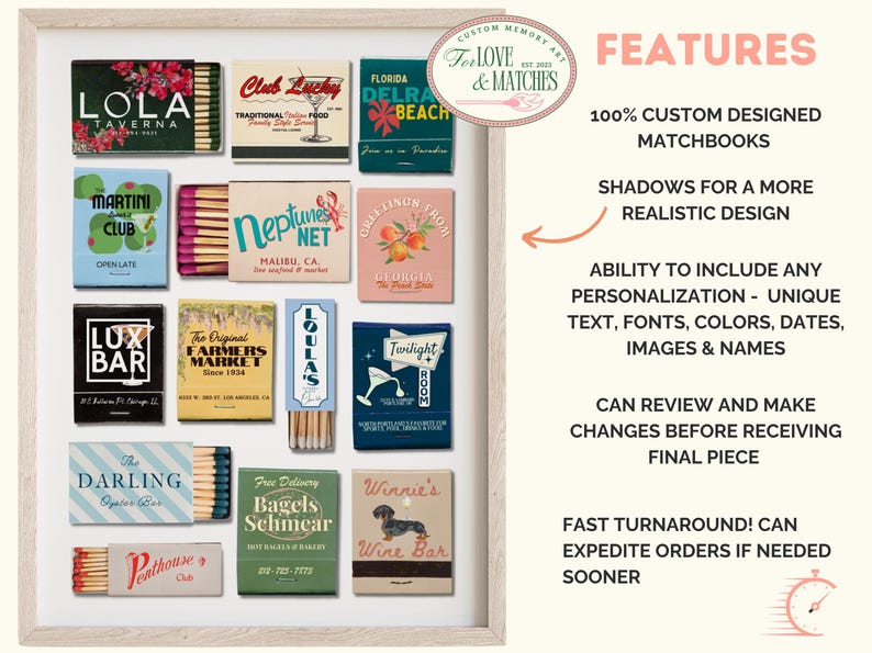 anniversary gift, birthday gift ideas, christmas gift, custom art, custom art print, custom birthday gift, custom gift ideas, custom matchbook, digital download, matchbook poster, matchbook art, matchbook poster, printable wall art, valentines day