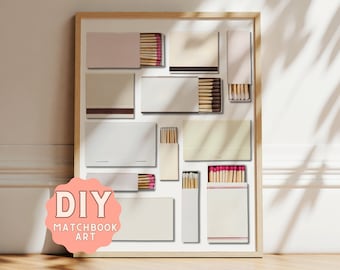BLANK MATCHBOOK Template Pink | Digital Download | Custom Matches | Personalized Digital Matchbook Gift | DIY Large Customized Matchbox Art