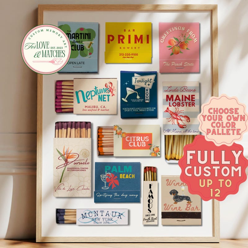 Matchbook Art Etsy Matchbook Art Etsy
