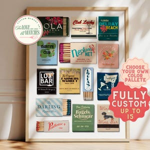 CUSTOM MATCHBOOK ART | Personalisiertes digitales Streichholzschachtel Geschenk | Große Streichhölzer Druck | Angepasstes Retro Wand Poster | Einzigartiges Jubiläumsgeschenk