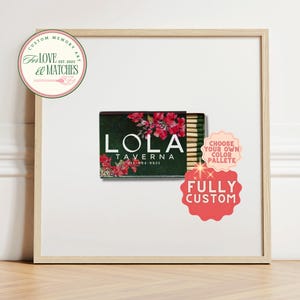 SINGLE CUSTOM MATCHBOOK Art| Personalized Digital Matchbox Gift | Matches Print | Customized Retro Wall Poster | Unique Anniversary Gift