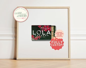 Caja de cerillas personalizada individual / Regalo digital personalizado / Impresión de cerillas / Póster de pared retro personalizado / Regalo de aniversario único