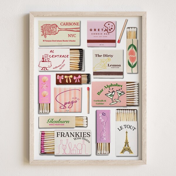 Personalized Matchbox Wall Art - Etsy