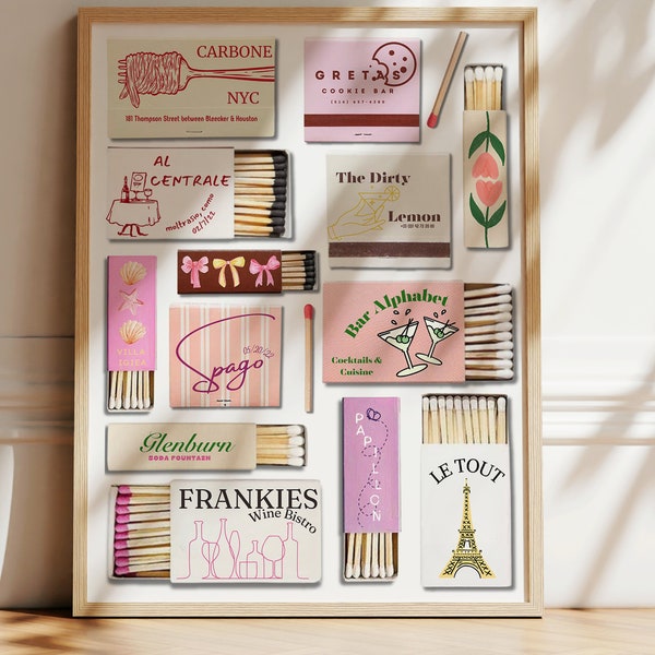 Custom matches art print etsy