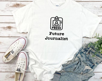 Future Journalist, Unisex Heavy Cotton Tee, News Seeker, Journalism Quest, Trendy Shirt for Future Journalist