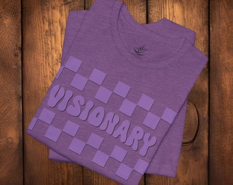 Visionary Violet Affirmation tee: Spread Love Everywhere You Go with Our Inspirational! Retro Vintage Font, Teacher Gift