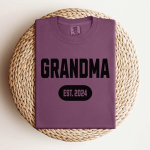 Customizable Grandma Est. 2024 Comfort Colors Tee - Personalized - Unique Gift for Grandmother - Family Apparel