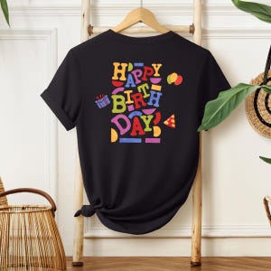 Birthday Girl Shirt: Colorful Balloons, Gift Box Tee