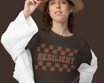 Resilient Affirmation: Spread Love Everywhere You Go with Our Inspirational Tee! Retro Vintage Font, Gift For Teacher, Birthday Gift