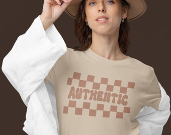 Authentic: Spread Love Everywhere You Go with Our Inspirational Tee! Retro Vintage Font, Gift For Teacher, Birthday Gift