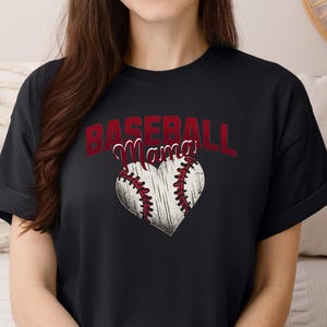 Baseball Mama Unisex Garment-Dyed T-shirt for Baseball Season & Mother&#39;s Day, Baseball Mom Shirt, Sports Fan Tee, Gift for Mom, Baseball Mom