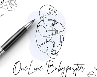Personalized baby poster - OneLine