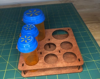 6"x6" small parts or pill bottle organizer